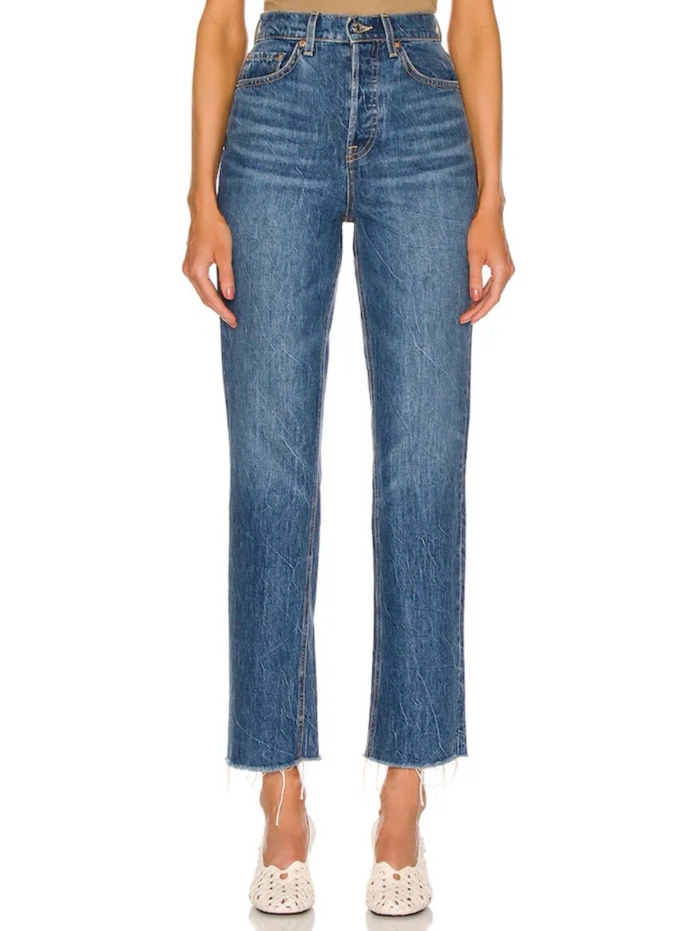 GRLFRND Cassidy Mid Rise Straight Jeans Size 29
